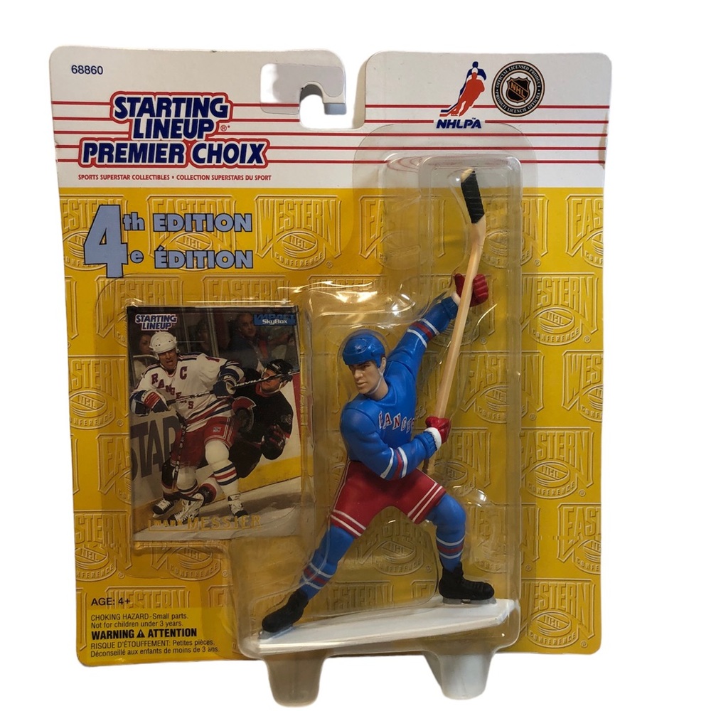 1996 Starting Lineup NHL 4th Edition Mark Messier (Rangers) Hockey fig plus card